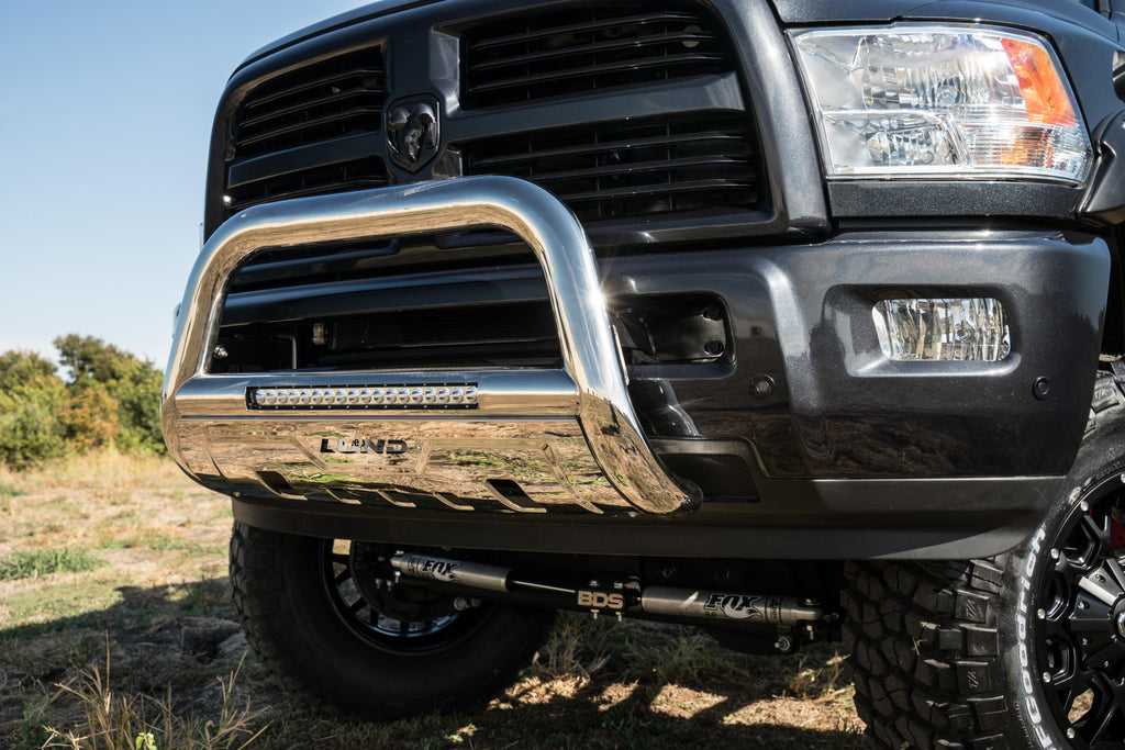 Bull Bar with LED Light Bar 3.5 Inch Oval Polished Stainless Steel 2019-2024 Ram 2500/3500 Lund