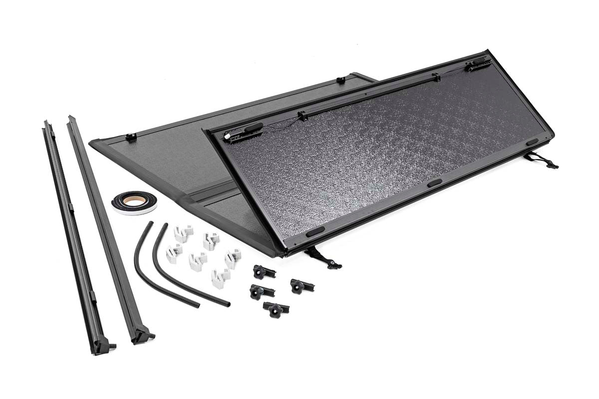 Ford Hard Flush Tri Fold Bed Cover 6.5 Ft Bed 08-16 Ford Super Duty Rough Country