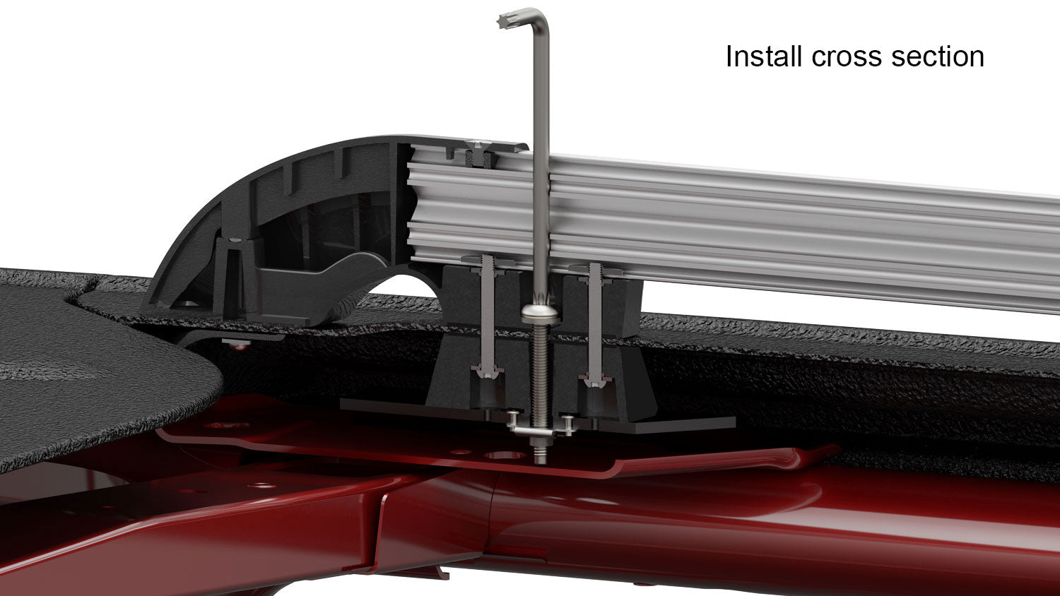 07-18 Wrangler JK 4 Door Nebo Roof Rack Main Rail Kit TeraFlex