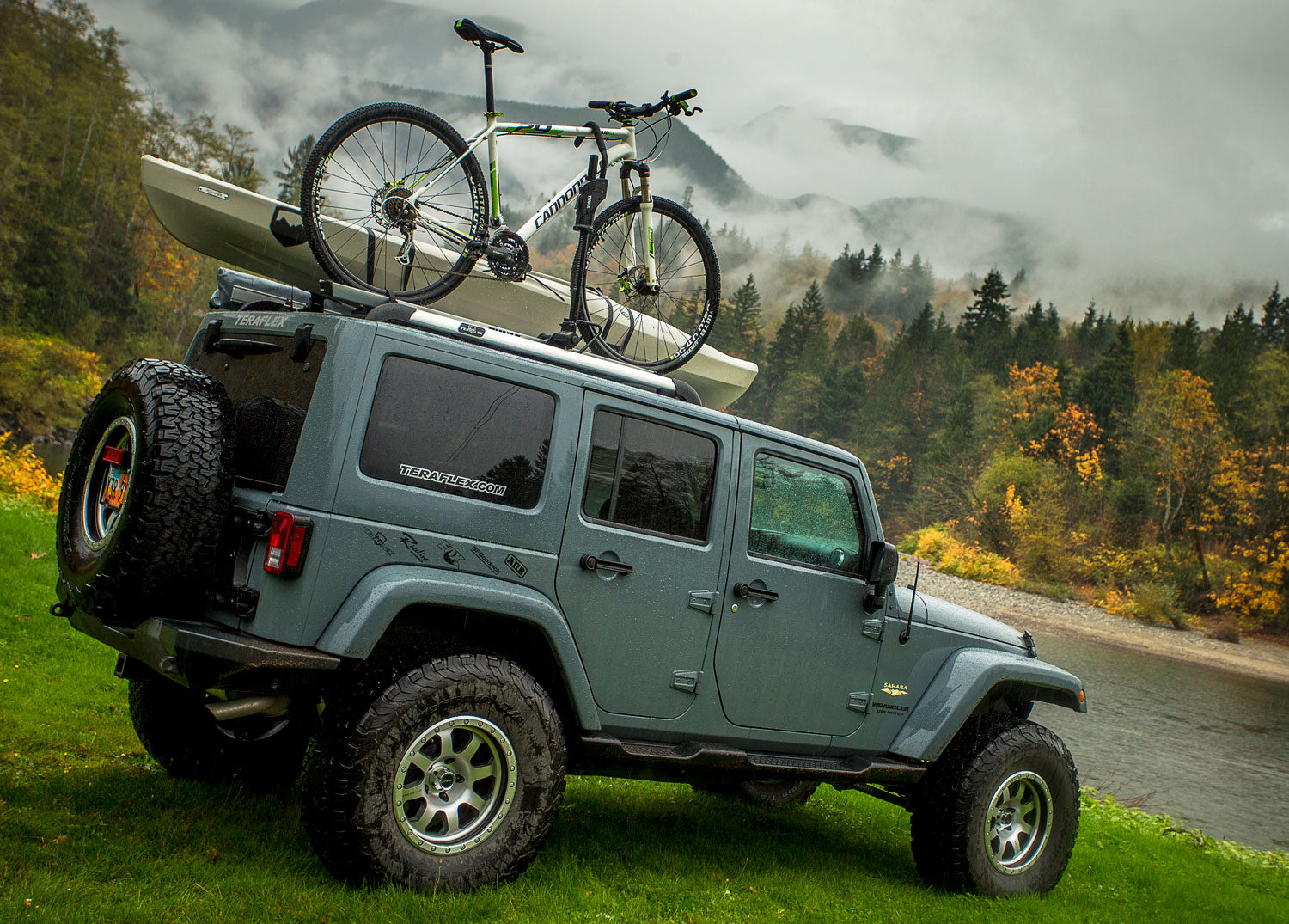 07-18 Wrangler JK 4 Door Nebo Roof Rack Cargo Slat Kit 6-Piece TeraFlex
