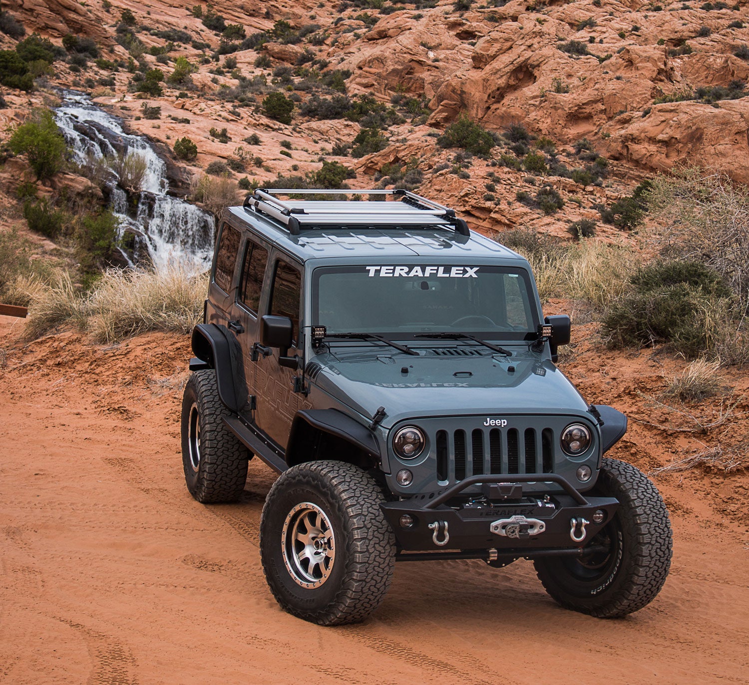 07-18 Wrangler JK 4 Door Nebo Roof Rack Raised Rail Kit TeraFlex