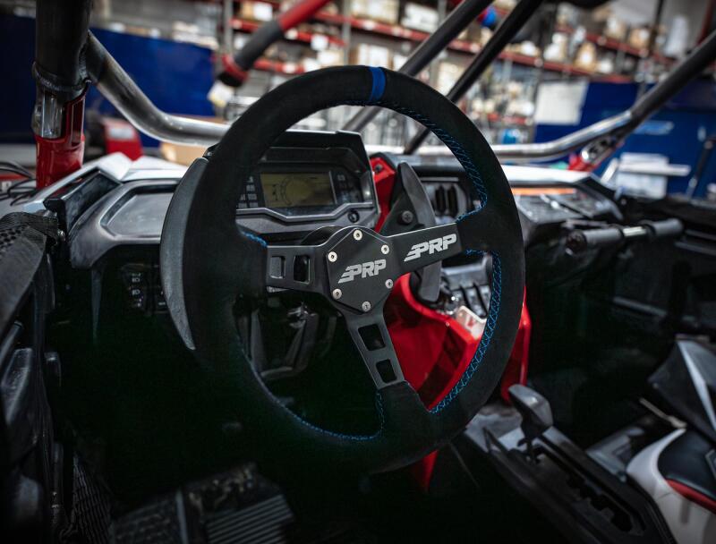 PRP Deep Dish Suede Steering Wheel - Blue