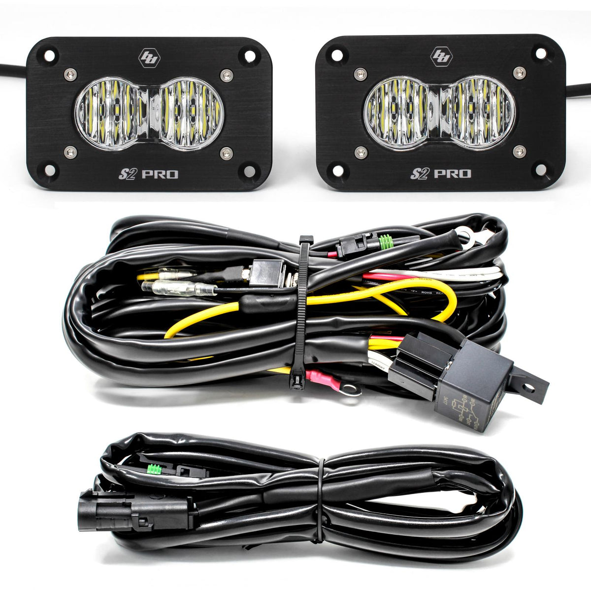 Flush Mount LED Light Pod Kit Pair S2 Pro Baja Designs