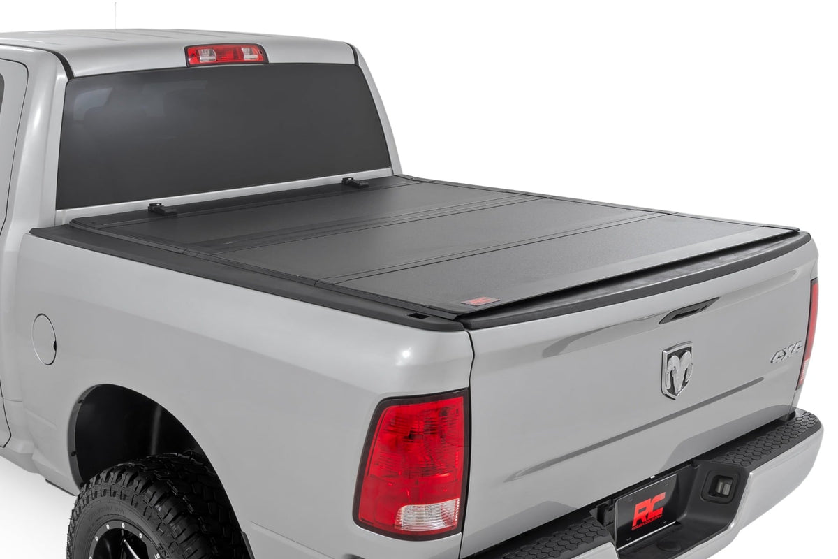 Hard Tri-Fold Flip Up Bed Cover 5 Foot 7 Inch Bed Ram 1500 2WD/4WD (2009-2018 & Classic) Rough Country