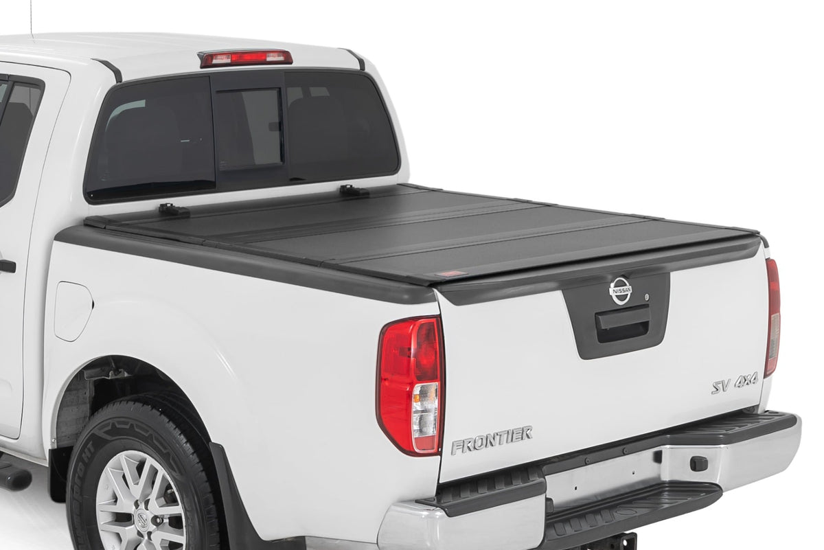 Hard Tri-Fold Flip Up Bed Cover 5 Foot Bed Nissan Frontier 2WD/4WD (05-21) Rough Country
