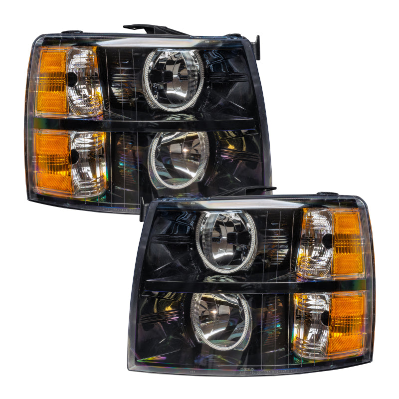Oracle 07-13 Chevrolet Silverado SMD HL - Blk - Round Style - ColorSHIFT w/o Controller