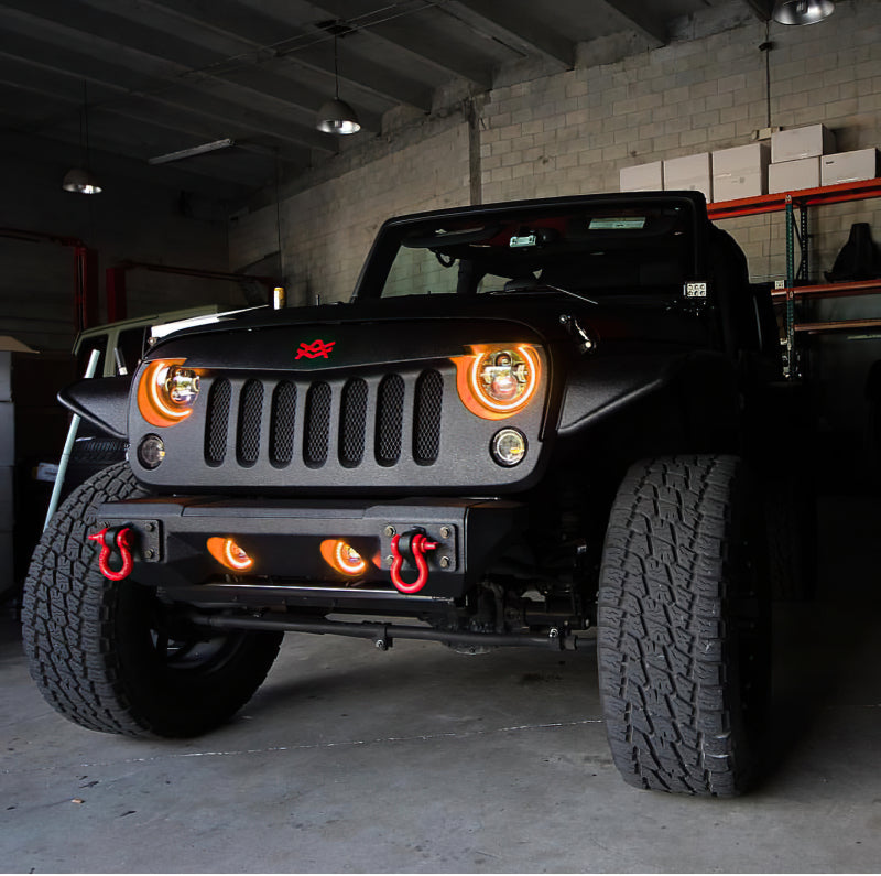 Oracle 07-17 Jeep Wrangler LED Fog Halo Kit - Amber