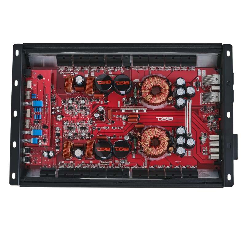 DS18 4-Channel Amp 2x 1000/4ohm Bridge 4 x 550/2ohm 4 x 300/4ohm Watts RMS Black
