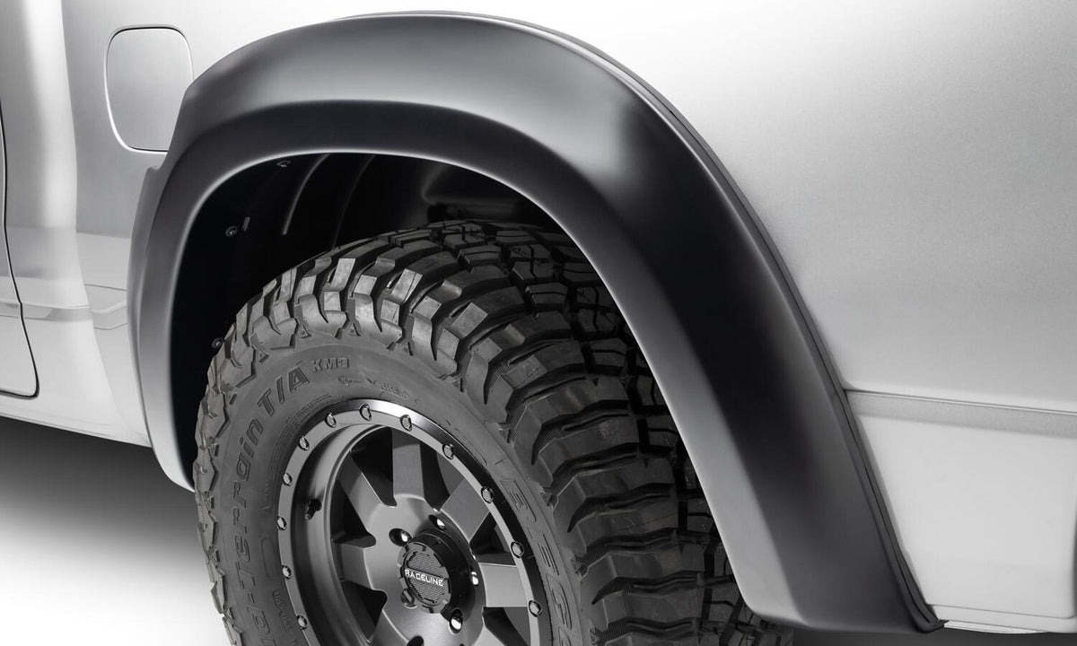Black Extendafender Style Smooth Finish 4-Piece Fender Flare Set For 2019-2022 Ram 1500 Will Not Fit Rebel And Trx Models Bushwacker