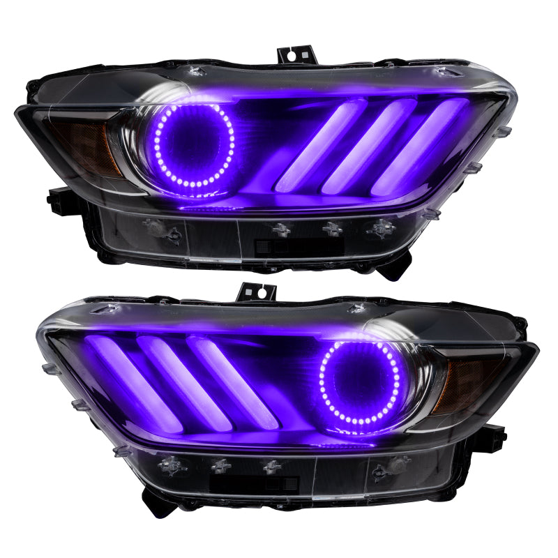 Oracle 15-17 Ford Mustang V6/GT/Shelby DRL w/ Halo Kit - ColorSHIFT w/ Simple Controller