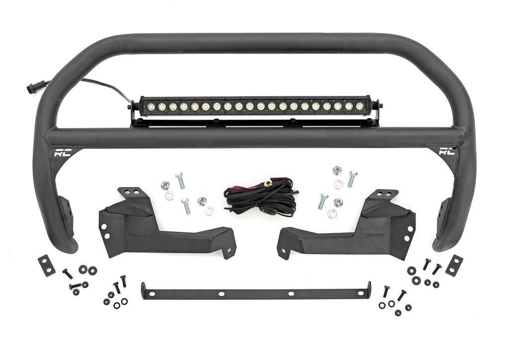 Nudge Bar 20 Inch Black Single Row LED Ford Bronco Sport 4WD (2021-2024) Rough Country