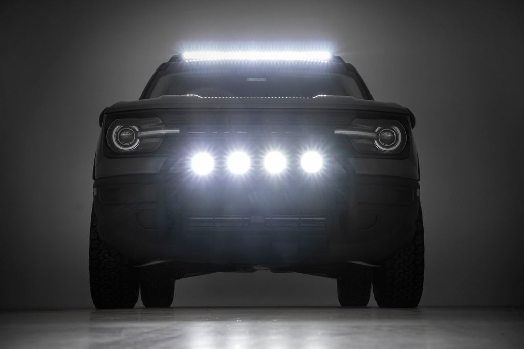 Nudge Bar 20 Inch Black Single Row LED Ford Bronco Sport 4WD (2021-2024) Rough Country