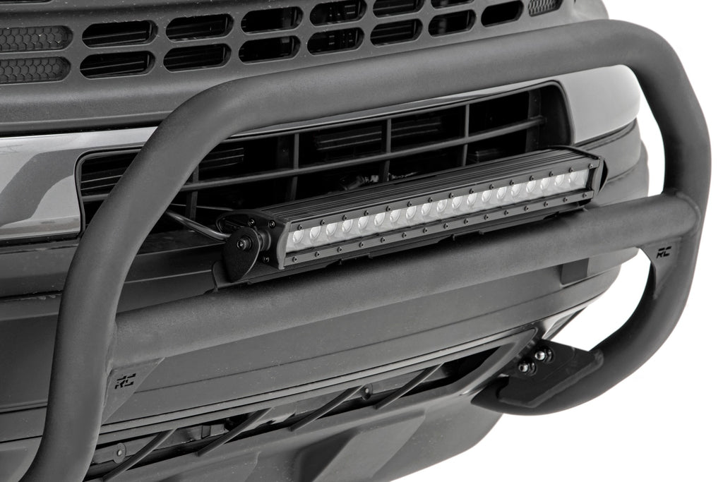 Nudge Bar 20 Inch Black DRL Single Row LED Ford Bronco Sport 4WD (21-24) Rough Country
