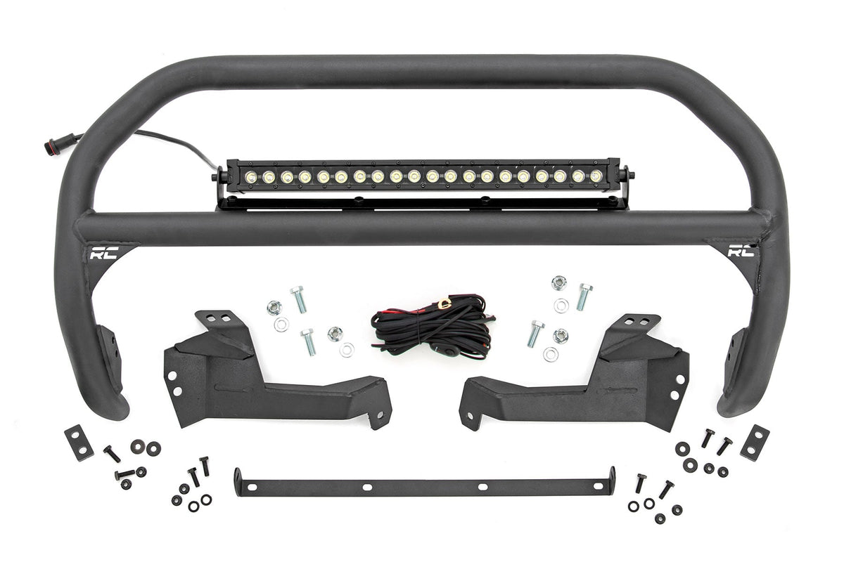Nudge Bar 20 Inch Black DRL Single Row LED Ford Bronco Sport 4WD (21-24) Rough Country