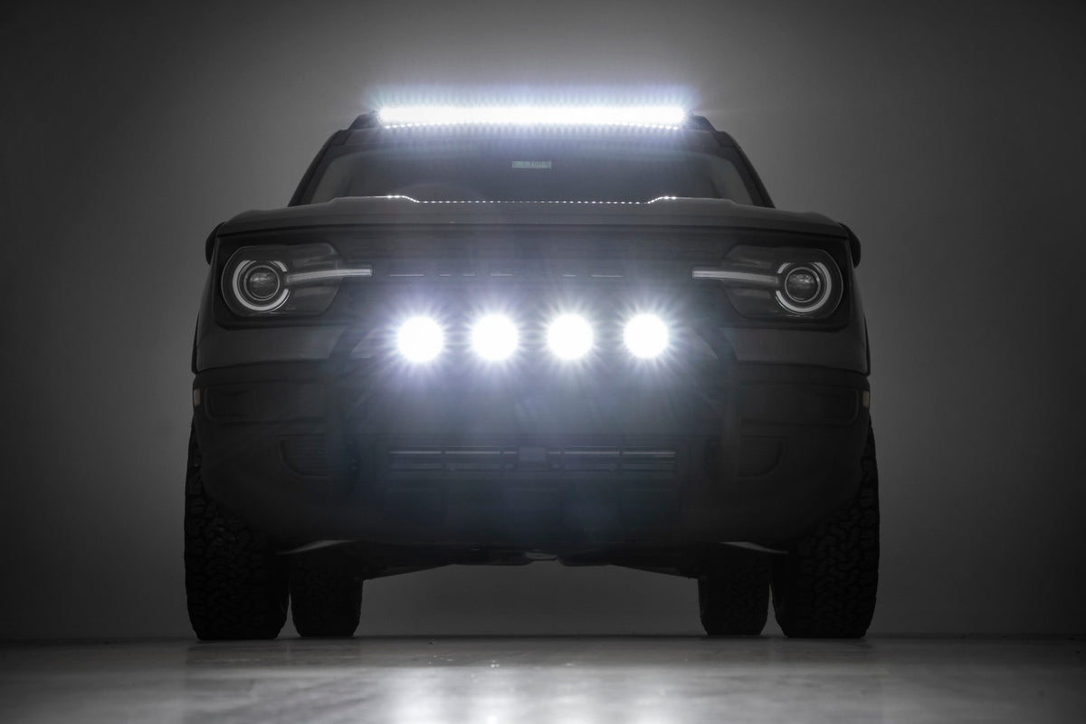 Nudge Bar 20 Inch Black DRL Single Row LED Ford Bronco Sport 4WD (21-24) Rough Country