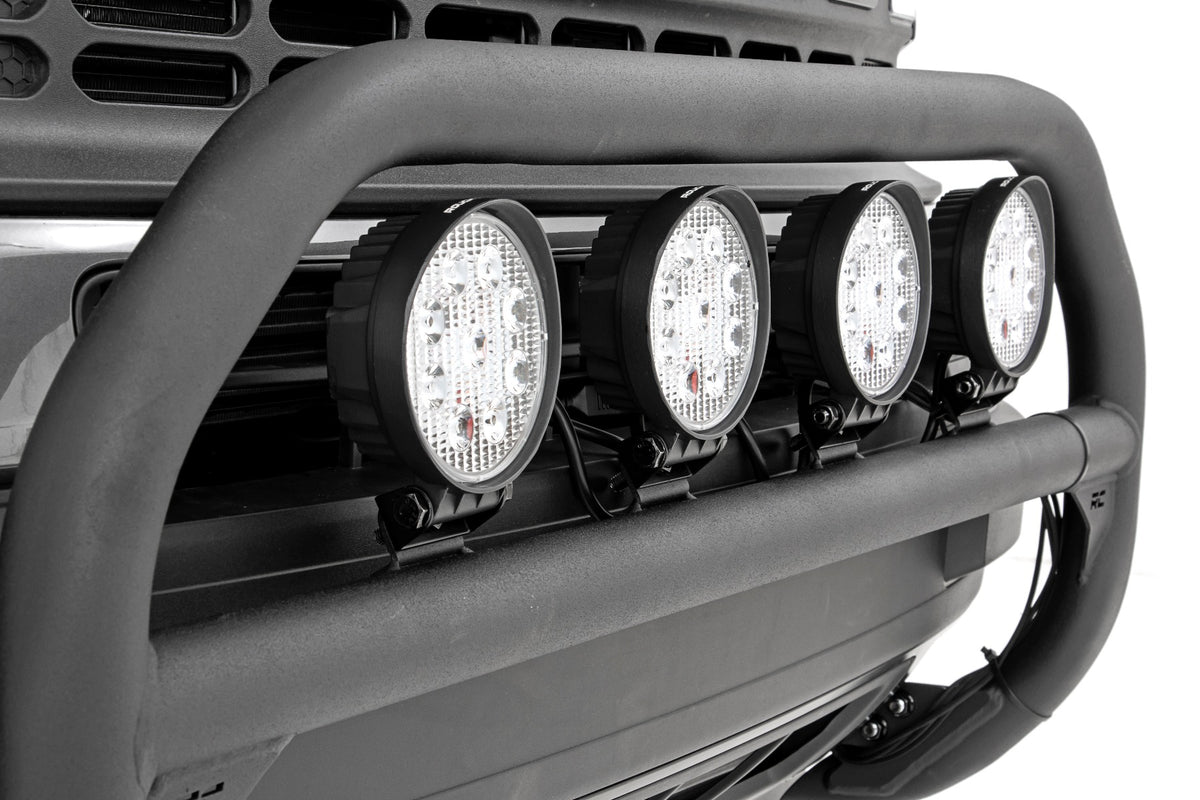 Nudge Bar 4 Inch Round Led (x4) Ford Bronco Sport 4WD (2021-2024) Rough Country