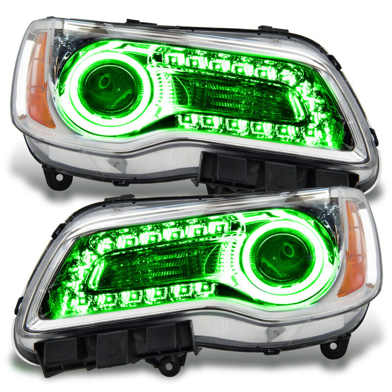 Oracle 11-14 Chrysler 300C SMD HL - Chrome - NON HID - ColorSHIFT DRL - ColorSHIFT