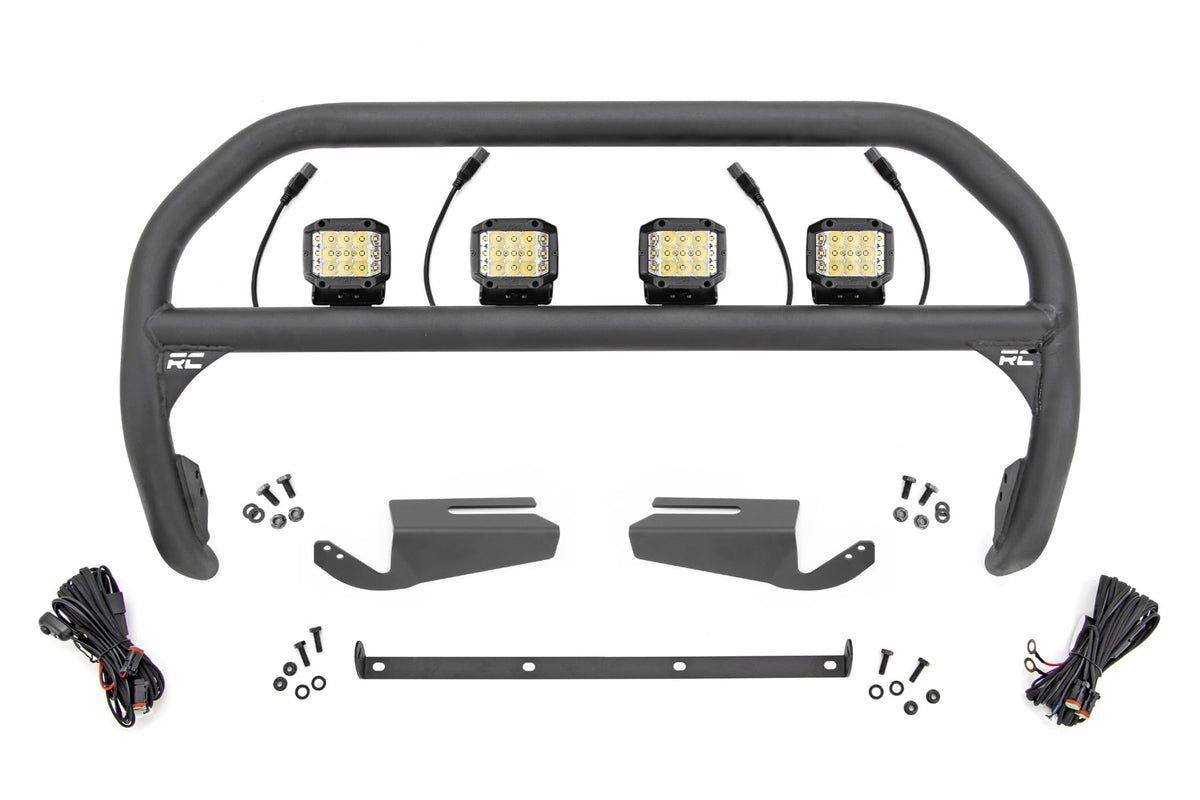Nudge Bar 3 Inch Wide Angle Led (x4) Oe Modular Steel Ford Bronco (21-25) Rough Country