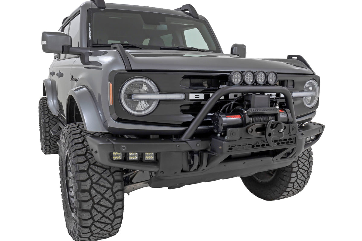 Safari Bar 6.5 Inch Round LED OE Modular Steel Ford Bronco 4WD (21-25) Rough Country