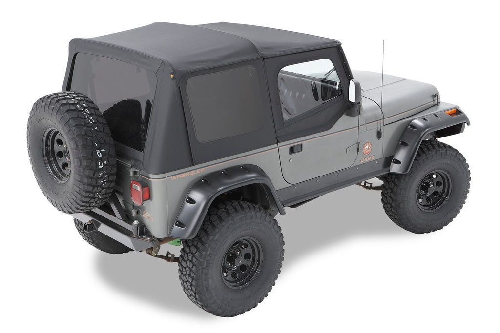 Replace-A-Top for OEM Hardware For Jeep 1987 Wrangler YJ Clear Black Crush Door Skins Included Bestop