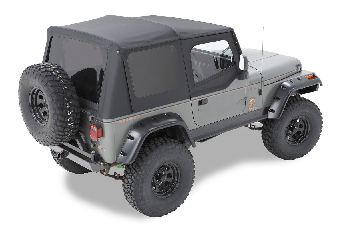 Replace-A-Top for OEM Hardware For Jeep 1987 Wrangler YJ Clear Black Crush Door Skins Included Bestop