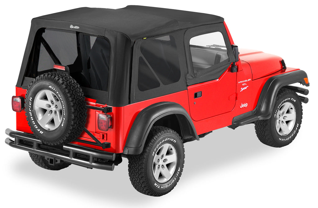 Replace-A-Top for OEM Hardware For Jeep 1997-2002 Wrangler TJ Tinted Black Denim Door Skins Included Bestop