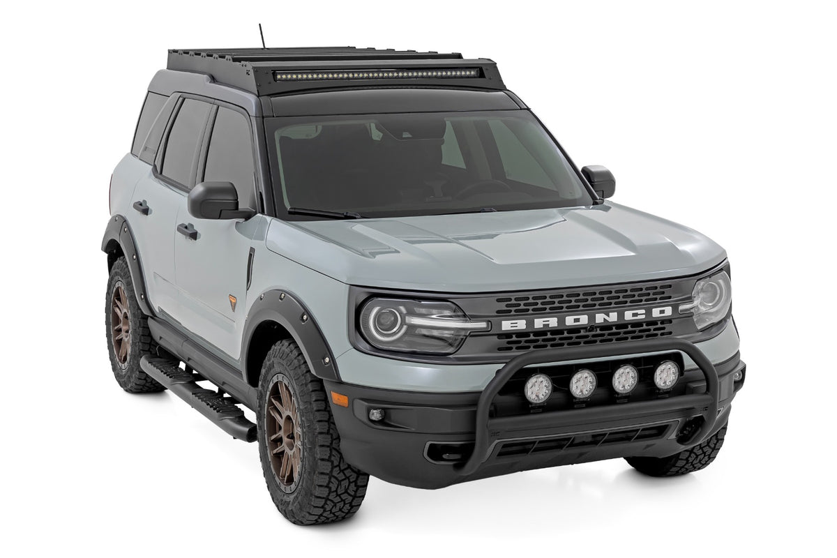 Nudge Bar w/ Tow Hooks 4 Inch Round Led (x4) Ford Bronco Sport (21-24) Rough Country