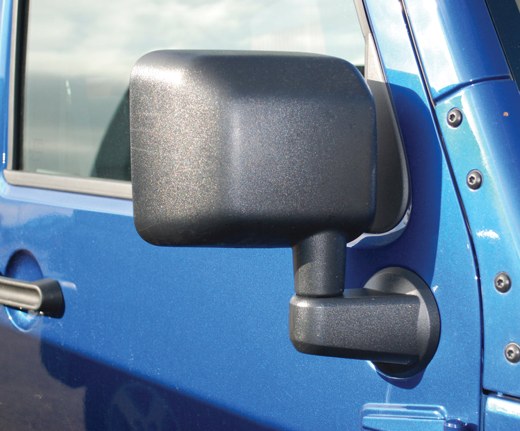 Jeep Mirror Replacement Set For Jeep 2007-2018 Wrangler JK Without Power Mirrors Black ABS Composite Bestop