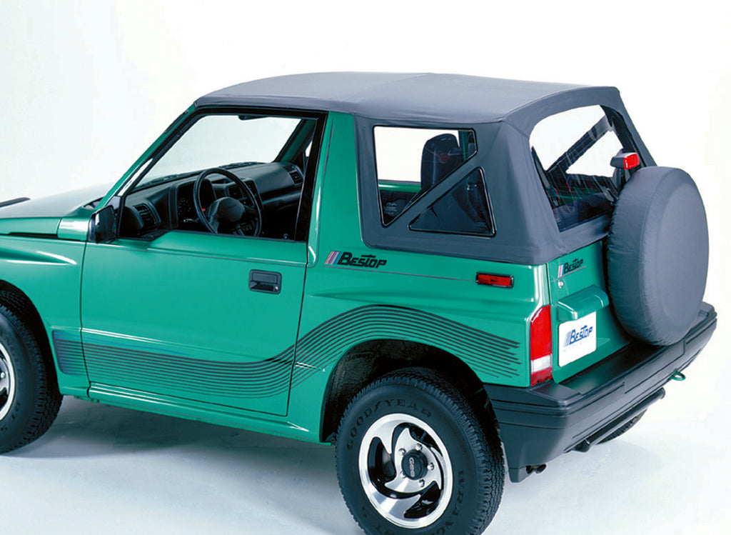 Replace-A-Top for OEM Hardware For Geo/Suzuki 1989-1994 Tracker/Sidekick Clear Black Denim No Door Skins Included Bestop