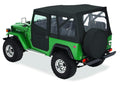 Supertop Classic Squareback Soft Tops For Toyota 1964-1984 Land Cruiser Clear Black Denim Bestop