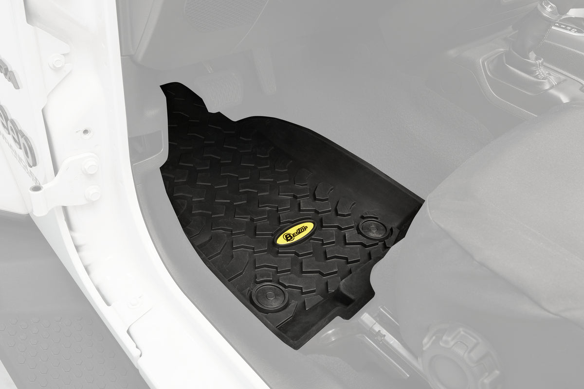 Jeep Front Floor Mats For Jeep 2020-2024 Gladiator Black Pair Bestop
