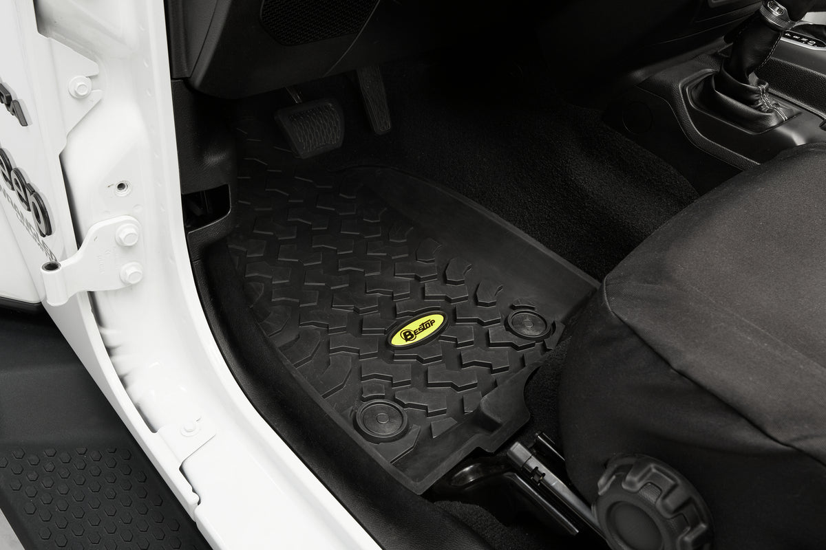 Jeep Front Floor Mats For Jeep 2020-2024 Gladiator Black Pair Bestop
