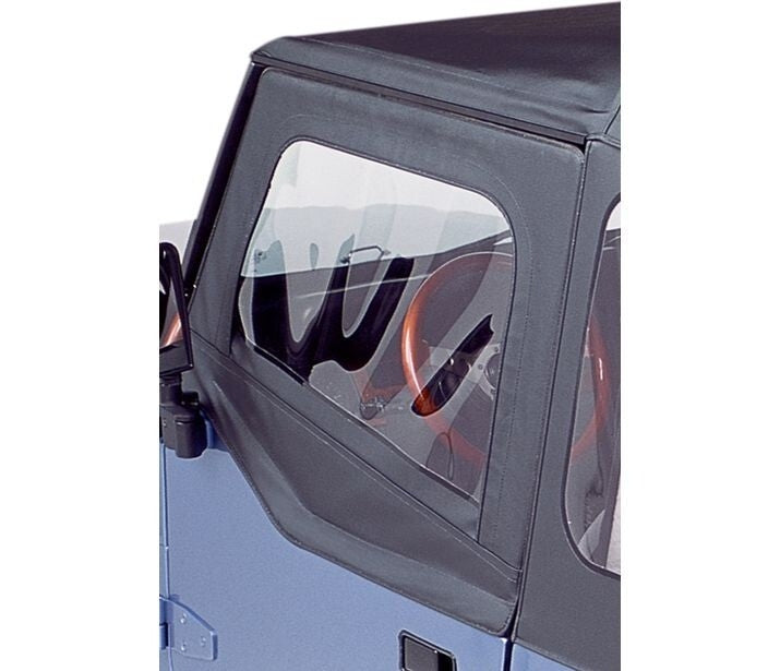 Square Upper Half Doors Rear Corner Jeep 1988-1995 Wrangler YJ Fits original factory hardware or Replace-A-Top Bestop