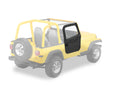 Jeep Doors Full 2-Piece Fabric Doors For Jeep 1980-1986 CJ7 Clear Vinyl Pair Bestop