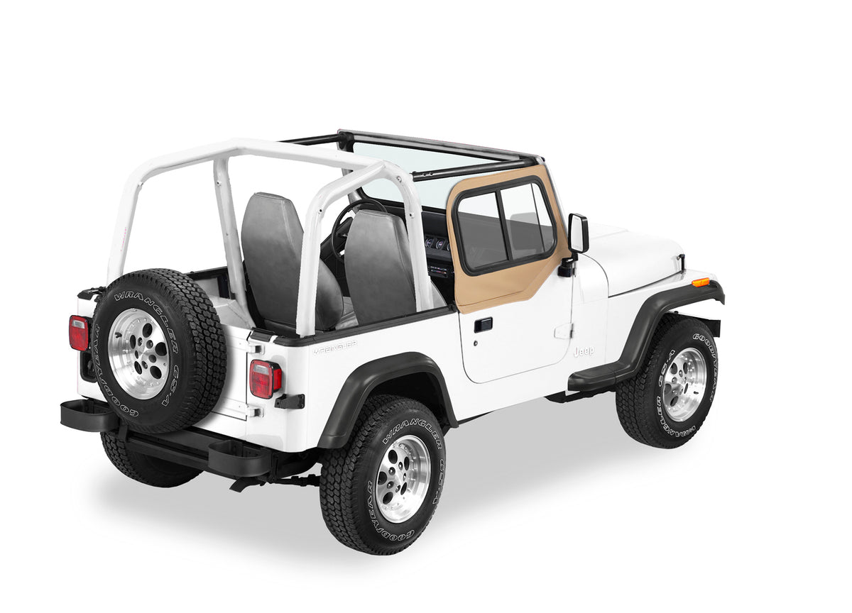 Factory Soft Top and All Bestop Soft Tops Upper Door Sliders Jeep 1997-2006 Wrangler TJ Dual Sliding Bestop