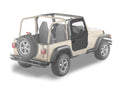 Jeep Doors Full 2-Piece Fabric Doors For Jeep 1997-2006 Wrangler TJ Clear Vinyl Pair Bestop