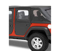 Jeep Doors Full 2-Piece Fabric Doors For Jeep 2007-2018 Wrangler JK Clear Vinyl Rear Pair Bestop