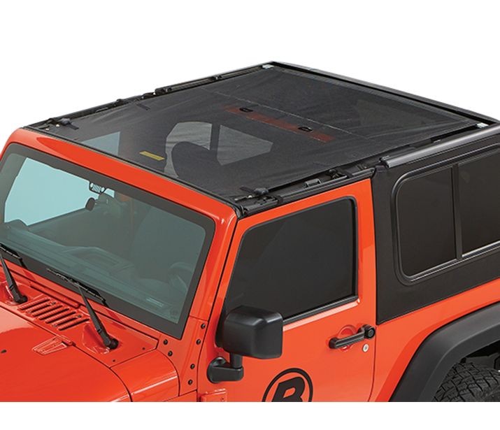 Sun Extended Safari Style Bikini Top For Jeep 2007-2018 Wrangler JK 2 Door Bestop