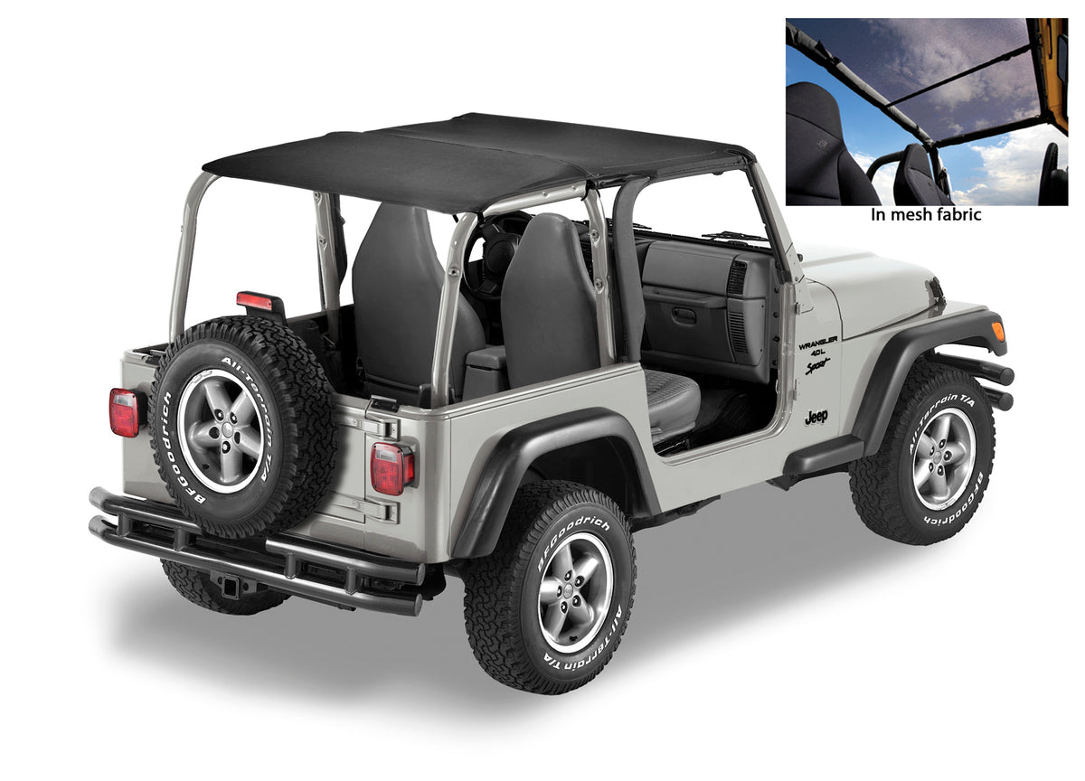 Jeep Bikini Top Header Safari Bikini Tops For Jeep 1997-2002 Wrangler TJ Bestop