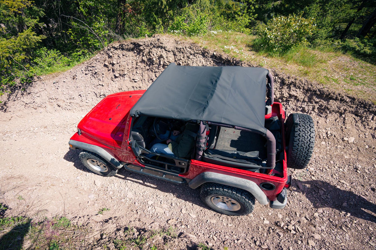 Jeep Bikini Top Header Safari Bikini Tops For Jeep 1997-2002 Wrangler TJ Bestop