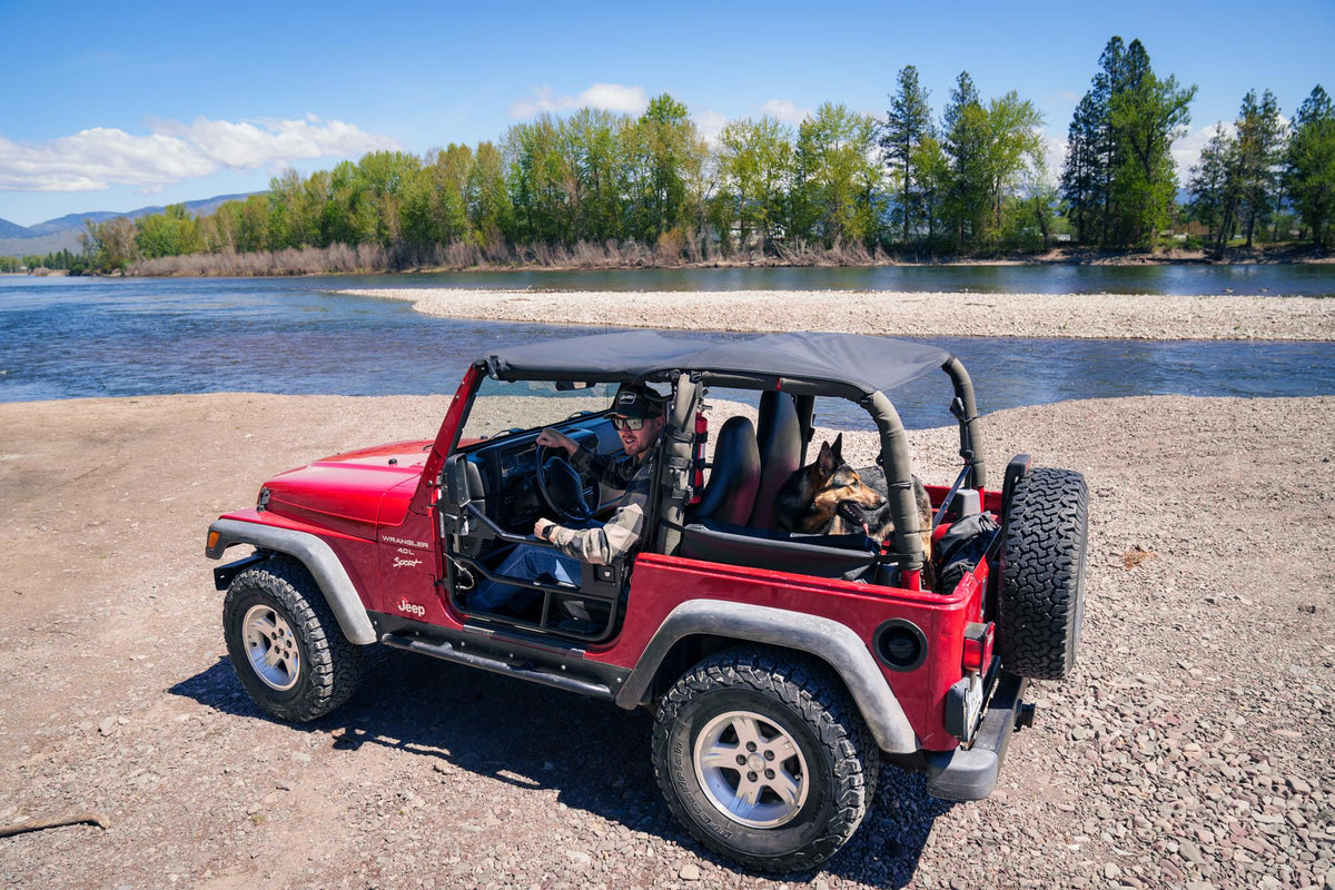 Jeep Bikini Top Header Safari Bikini Tops For Jeep 1997-2002 Wrangler TJ Bestop