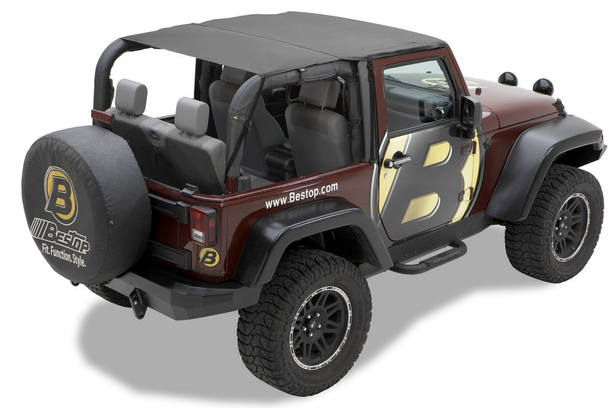 Jeep Bikini Top Header Safari Bikini Tops For Jeep 2010-2018 Wrangler JK 2 Door Bestop