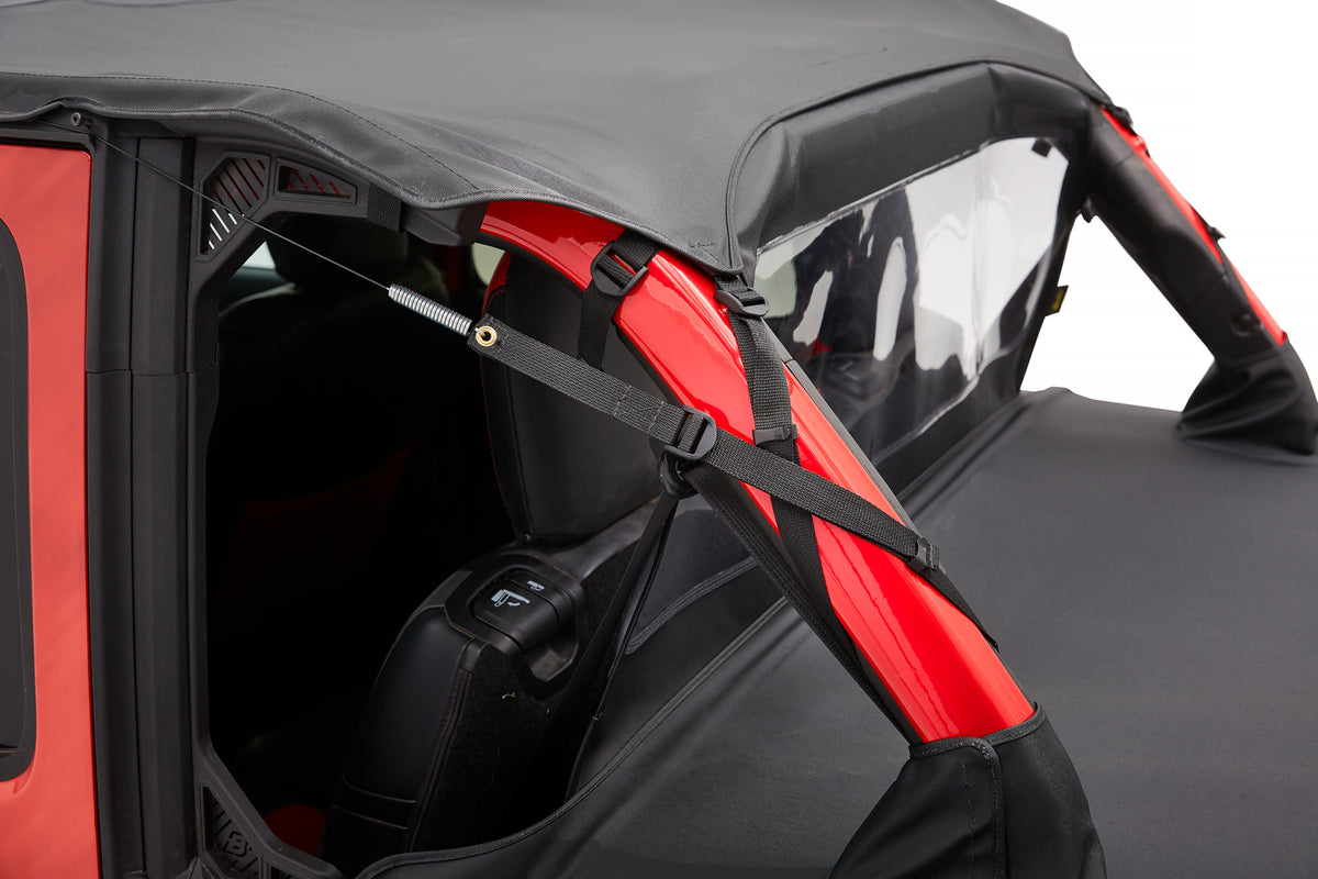 Jeep Bikini Top Header Safari Cable Style Bikini Tops For Jeep 2018-2023 Wrangler JL 2 Door Bestop