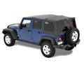 Jeep Soft Top Supertop Squareback Soft Top For Jeep 2007-2018 Wrangler JK 4 Door Bestop