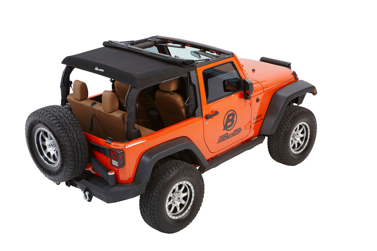 Jeep Wrangler Trektop Glide Slantback Soft Tops For Jeep 2007-2018 Wrangler JK 2 Door Bestop