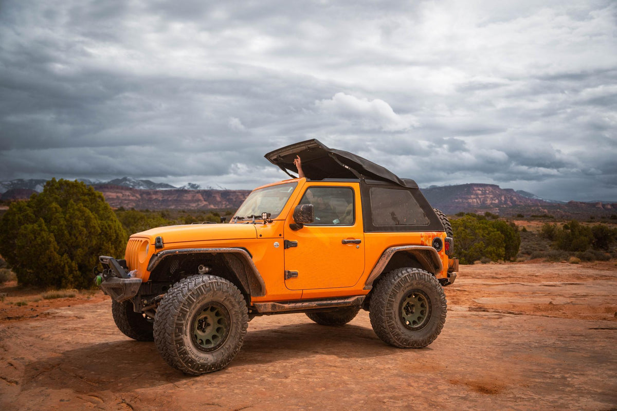 Jeep Wrangler Trektop Glide Slantback Soft Tops For Jeep 2018-Current Wrangler JL 2 Door Bestop