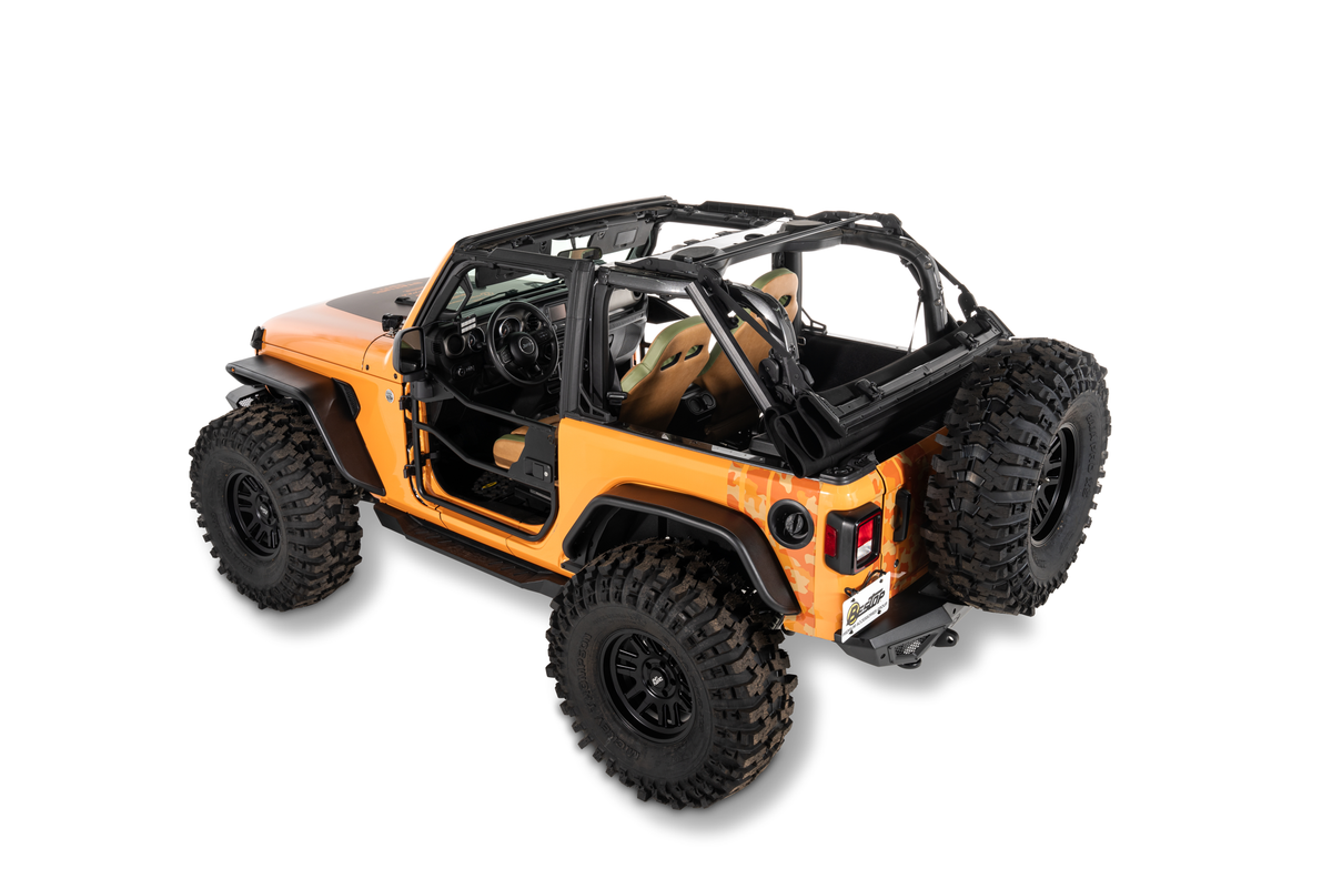 Jeep Wrangler Trektop Glide Slantback Soft Tops For Jeep 2018-Current Wrangler JL 2 Door Bestop