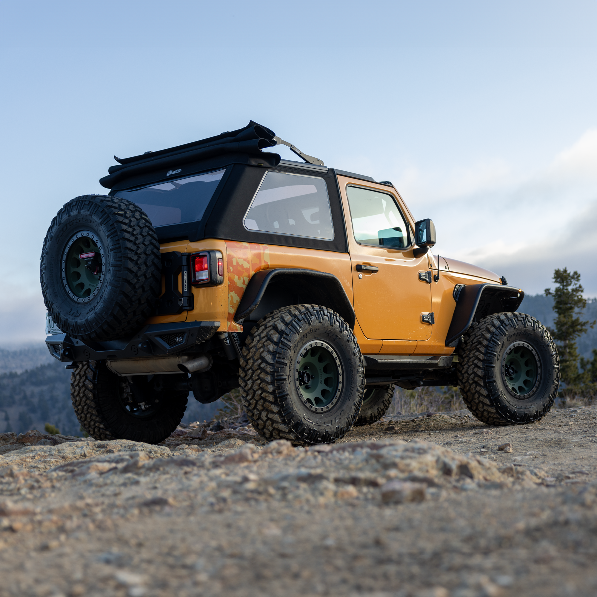 Jeep Wrangler Trektop Glide Slantback Soft Tops For Jeep 2018-Current Wrangler JL 2 Door Bestop