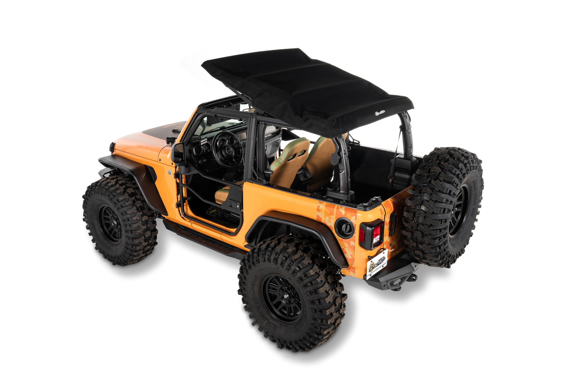 Jeep Wrangler Trektop Glide Slantback Soft Tops For Jeep 2018-Current Wrangler JL 2 Door Bestop