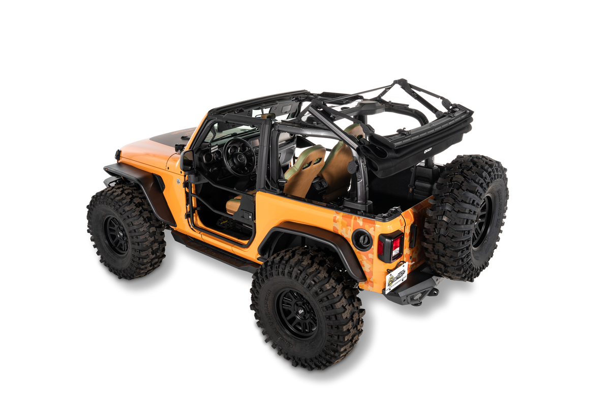 Jeep Wrangler Trektop Glide Slantback Soft Tops For Jeep 2018-Current Wrangler JL 2 Door Bestop
